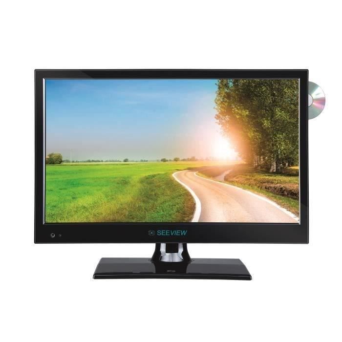 SEEVIEW Télévision LED HD + DVD HD DVB-T2 - 15.6\