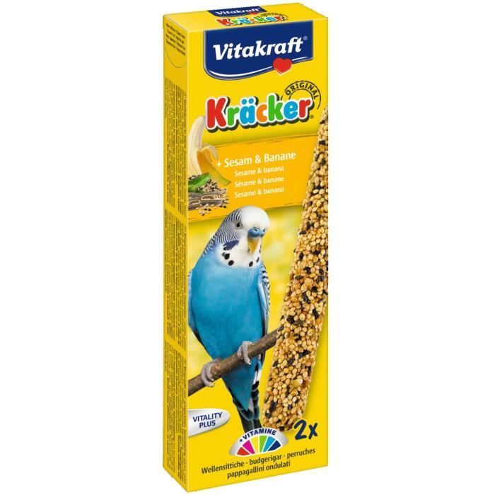 VITAKRAFT Kräcker Banane et sésame P/2 - Pour perruche