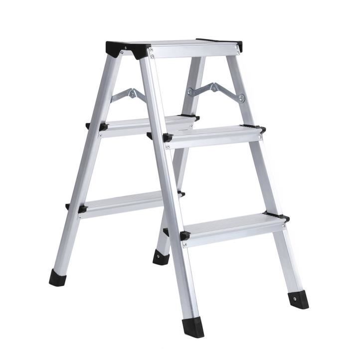 Échelle Escamotable 3 Marches Segawe – Acier, Antidérapant, Pliable, Capacité 150 Kg