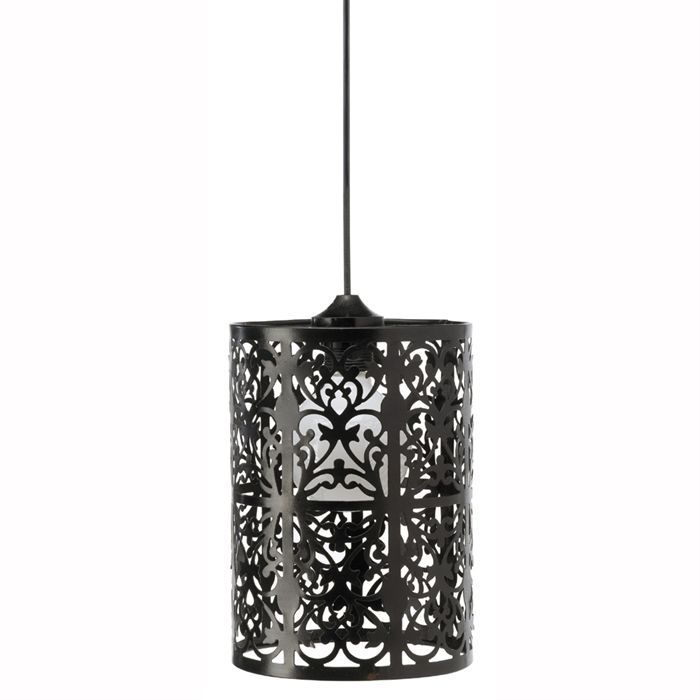 TANGER Lustre - suspension noire Ø19cm. Hauteur 25 cm