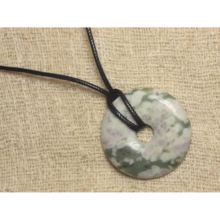 Jade vert Donut Pendentif pierre