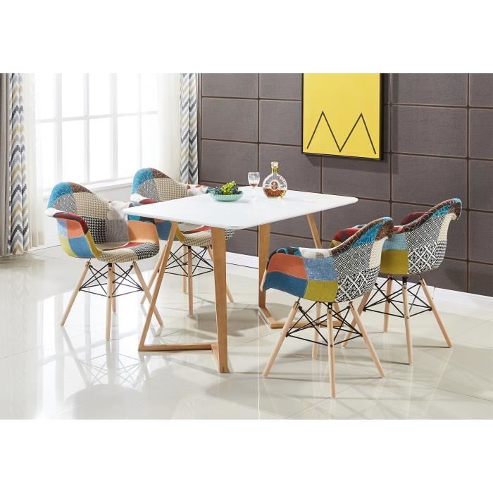 Chaise Patchwork Lot De 4 Achat Vente Pas Cher