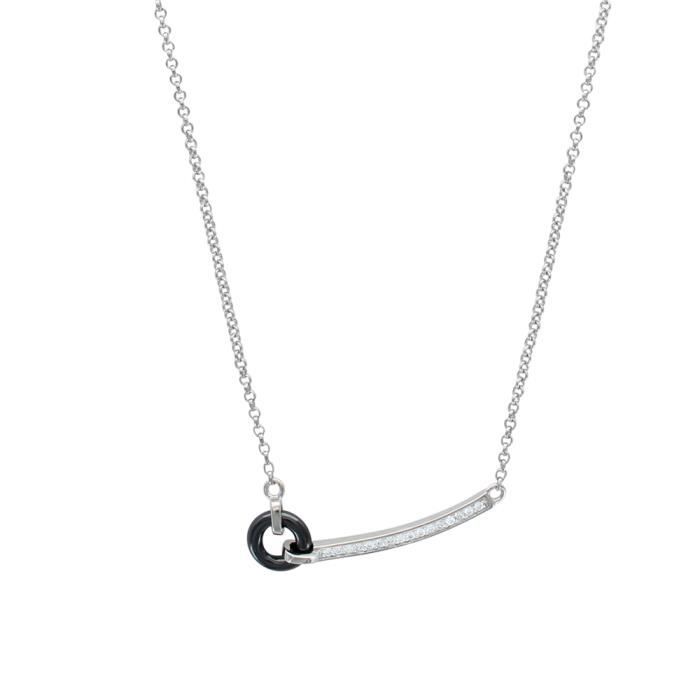 collier argent avec rond collier argent avec rond