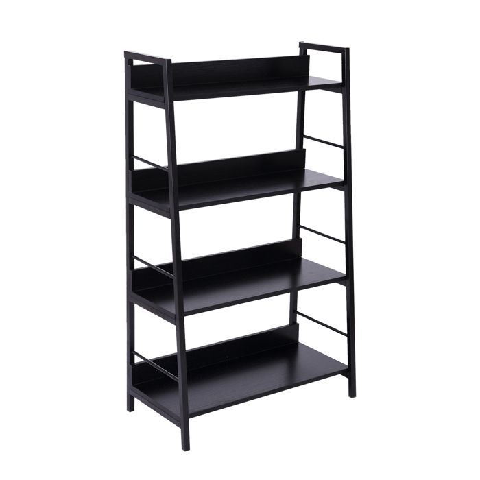 Étagère bibliothèque design contemporain 4 niveaux 70 x 35 x 117 cm