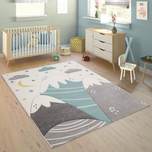 TAPIS Tapis Enfant Chambre Enfant Motif Montagne Lune Ét