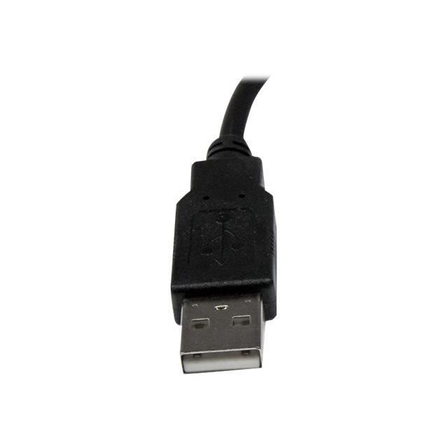 STARTECH Câble d'extension USB 2.0 de 15 cm - Rallonge USB A vers USB A - Prolongateur USB - M/F - Noir