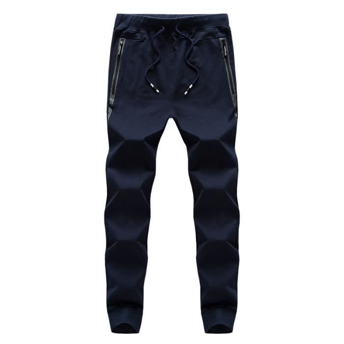 Pantalon de Jogging Homme Sport Stretch Taille Élastique Pantalon Sarouel Léger Pour Fitness