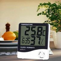 RADIATEUR D’APPOINT Thermomètre avec horloge Écran LCD numérique élect RADIATEUR D’APPOINT Thermomètre avec horloge Écran LCD numérique élect