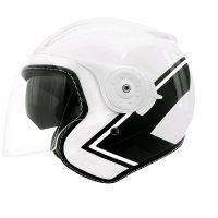 CASQUE MOTO SCOOTER CASQUE JET TNT AERO DOUBLE ECRAN BLANC/NOIR BRILLA CASQUE MOTO SCOOTER CASQUE JET TNT AERO DOUBLE ECRAN BLANC/NOIR BRILLA