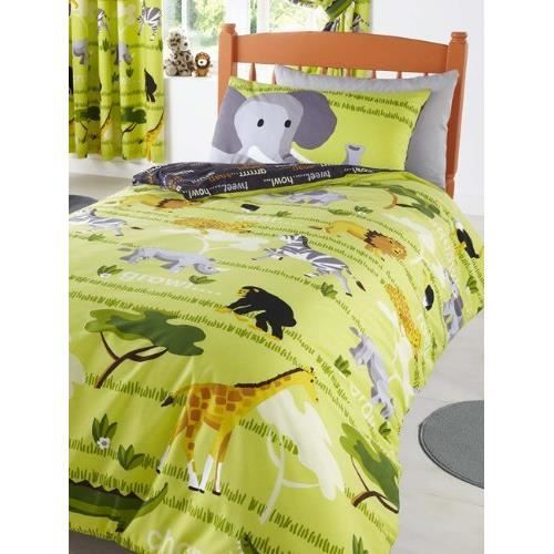Parure de lit housse de couette Jungle Safari - Achat ...