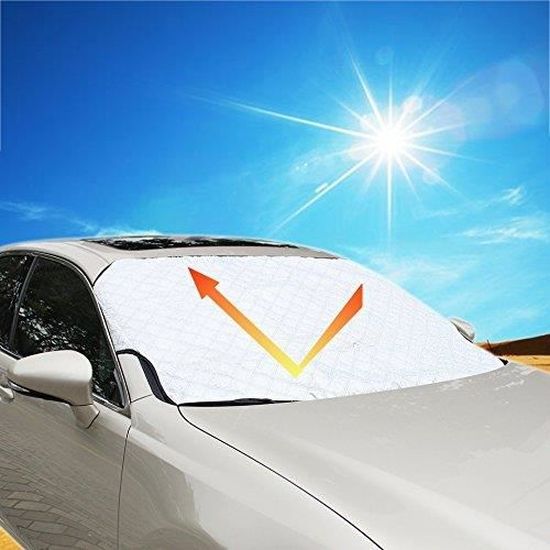 FREESOO Couverture Pare-Brise de Voiture Pare Soleil Neige Anti-Givre Pare-Brise Avant Universel pour Voiture Anti UV Repliable 147CM*100CM