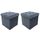 SISSY Lot de 2 poufs coffres de rangement 38x38x38