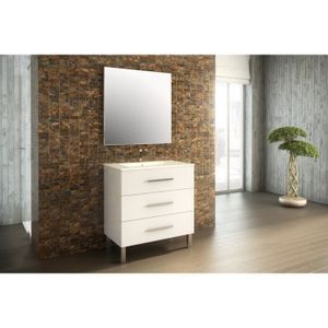 madrid meuble de salle de bain blanc 80 cm  achat  vente