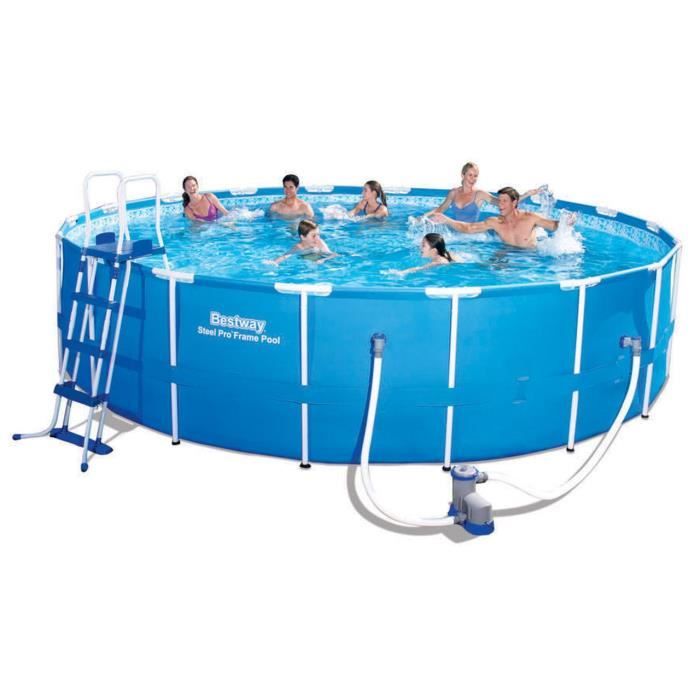 BESTWAY Kit Piscine ronde tubulaire Ø5,49 x H1,22m