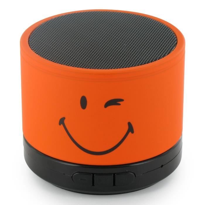 MOBILITY LAB Enceinte filaire Smiley World Orange