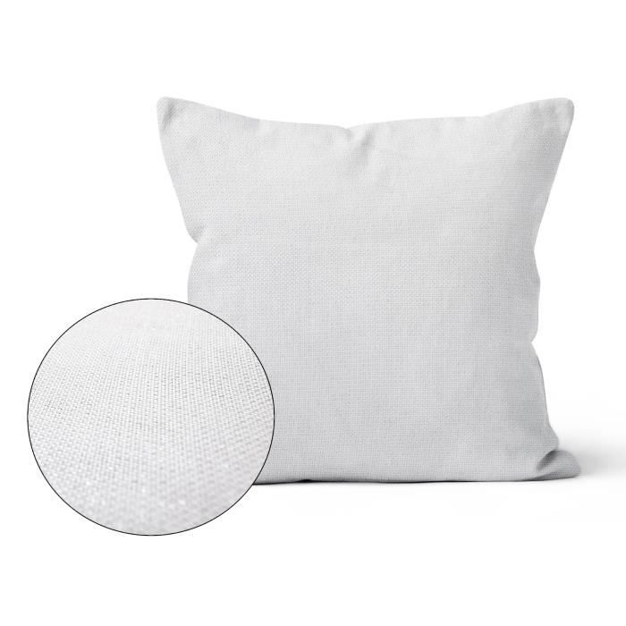 SOLEIL D'OCRE Coussin décoratif déhoussable BELLA 40x40 cm - Blanc