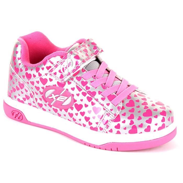 Up Dual Chaussures X2 Roues X 2 coeurs Roulettes Argent Heelys qUwFvn