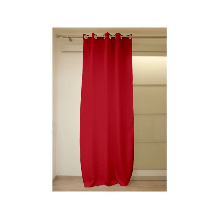 Rideau à; oeillets COSY rouge - Achat / Vente rideau Textile, 100 ... Rideau à; oeillets COSY rouge - Achat / Vente rideau Textile, 100 ...
