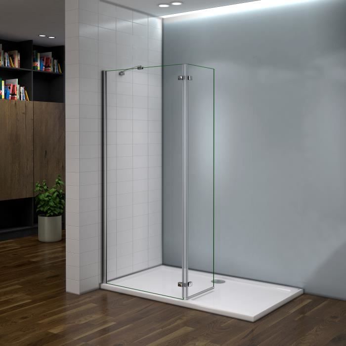 130x200cm paroi de douche fixe largeur 100cm avec retour pivotant 40cm 8mm verre tremp anticalcairehauteur 2000mm - Paroi De Douche Avec Retour Pivotant 130x200cm paroi de douche fixe largeur 100cm avec retour pivotant 40cm 8mm verre tremp anticalcairehauteur 2000mm - Paroi De Douche Avec Retour Pivotant