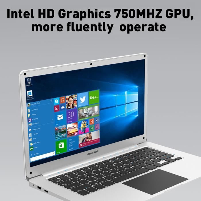  Ordinateur Portable Windows 10 14.1 pouces (4+64GO)3