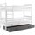 Lit superposé ERYK 160x80 BLANC + GRIS livré avec