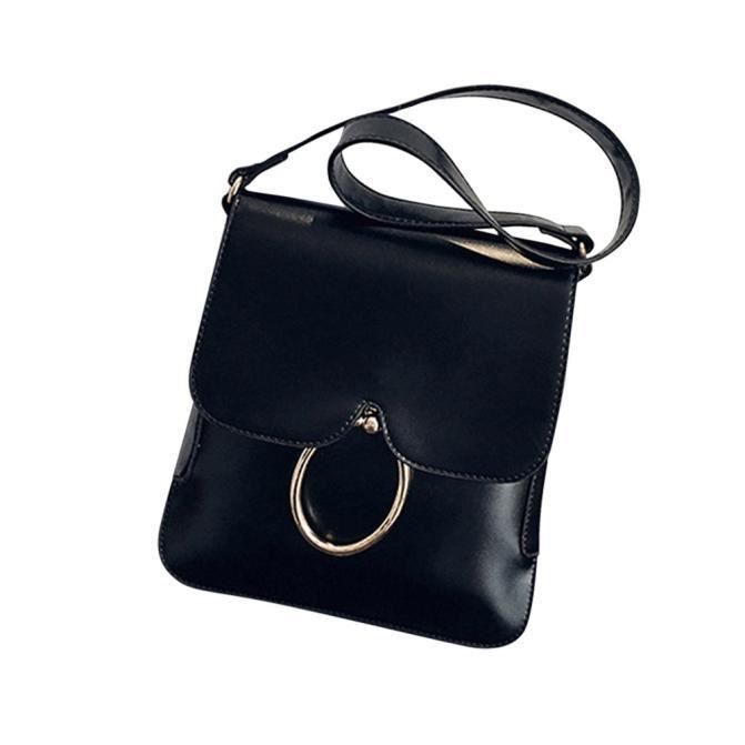 Fourre Noir À Tout Main Sac Bandoulière Femmes Rond Bourse QCthsrdx