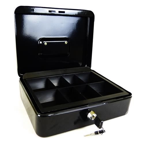 NOUVEAU 10" ACIER NOIR PETITE CAISSE ARGENT BOÎTE Achat / Vente caissette à monnaie NOUVEAU 10