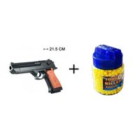 FARCE ET ATTRAPE Pistolet a billes a ressort 21cm + 1000 billes - A FARCE ET ATTRAPE Pistolet a billes a ressort 21cm + 1000 billes - A
