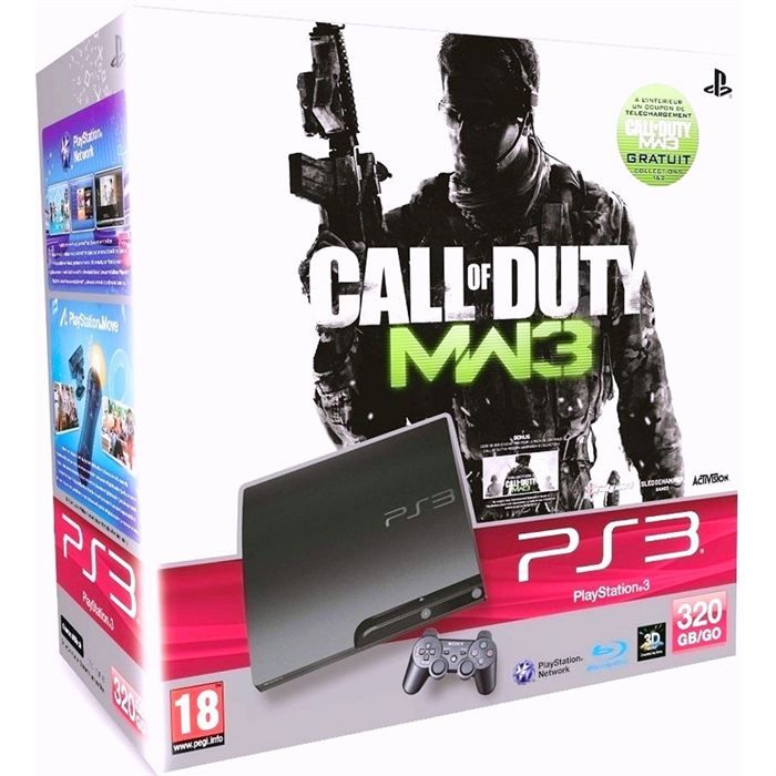 PACK PS3 320 GO NOIRE + COD MW3 + DLC   Achat / Vente PLAYSTATION 3