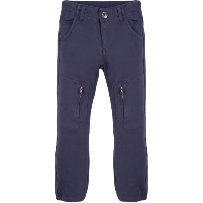 3 POMMES Pantalon Bleu Marine Enfant Garçon