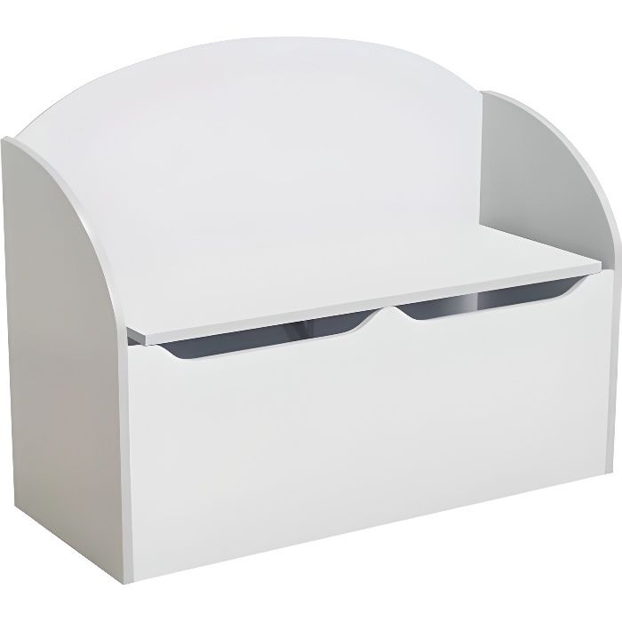 TRESOR Coffre à Jouets Blanc