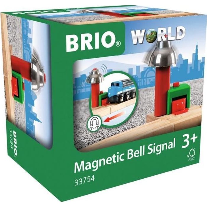 BRIO   Signal avec une cloche magnétique  lorsquun train passe à