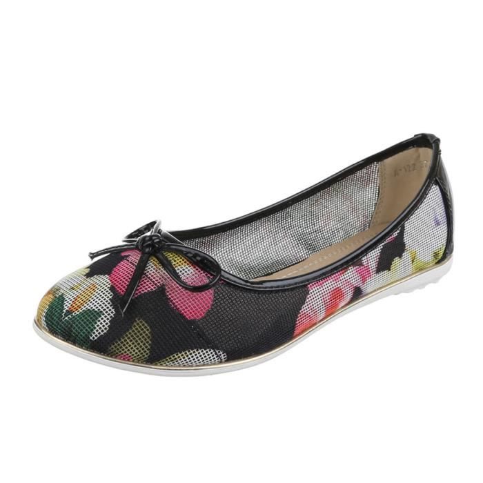 Ballerines Multi Femme 36 Perforé Chaussures Escarpin Noir ng5qwf0Xq