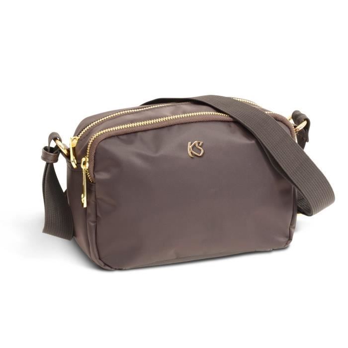 KINSTON - Sacoche SAFARI Marron