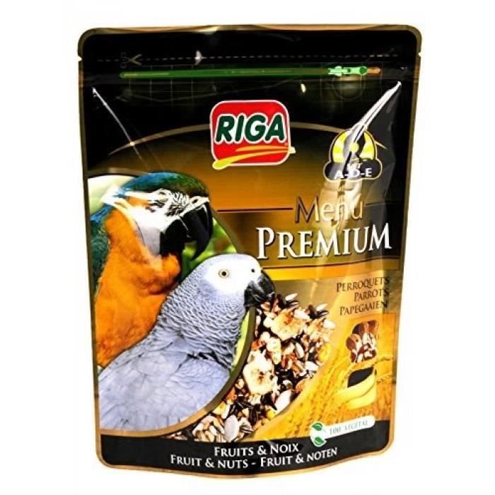 RIGA Menu Premium Perroquets Fruits et Noix - Doypack - 800 g