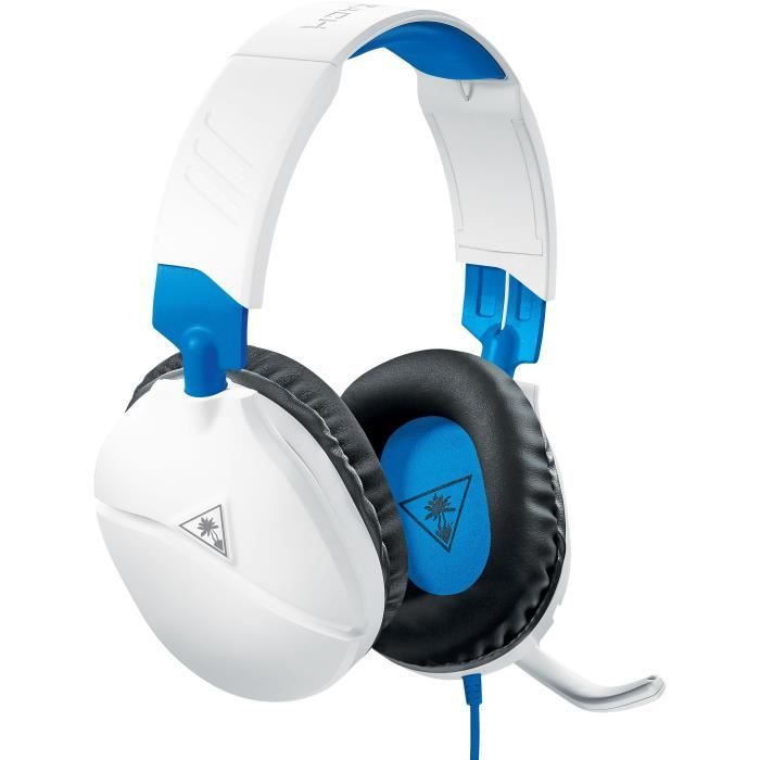 TURTLE BEACH Casque gamer Recon 70P pour PS4 et PS4 Pro Blanc (compatible Xbox one, Nintendo Switch, Appareils mobile) - TBS-3455-02