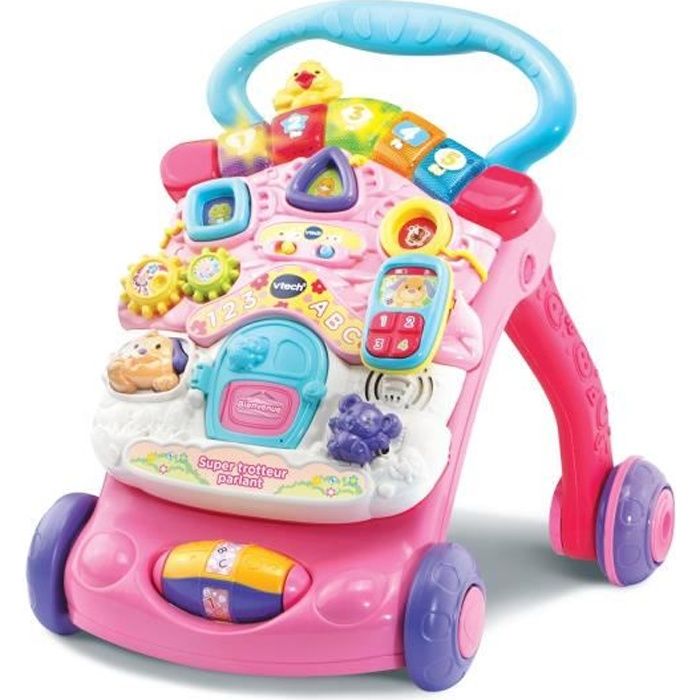 VTECH - Super Trotteur Parlant 2 en 1 Rose