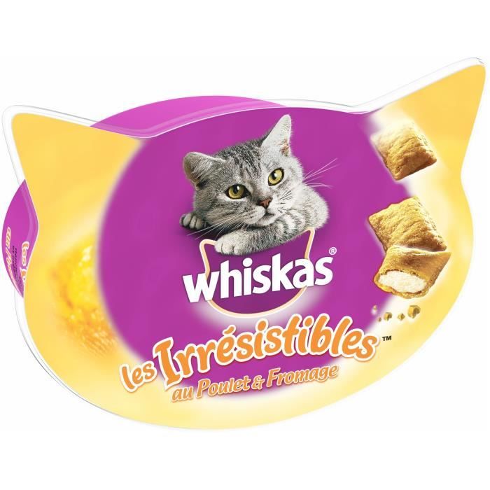 WHISKAS Les irresistibles poulet / fromage - Pour chat - 60g