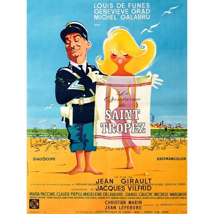 GENDARME DE ST TROPEZ (LES) repro poster 60x80 Achat / Vente affiche poster Cdiscount