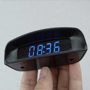 4 Horloges Numériques Miniatures Pour Tableau De Bord Voiture - Affichage Grand Chiffres, Pile Incluse, Noir, Compactes (6.3x3.6x1.6cm)