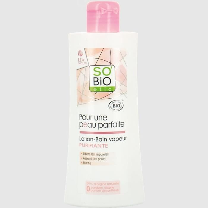 SO'BiO ETIC Lotion bain vapeur Pour une peau parfaite - 200 ml