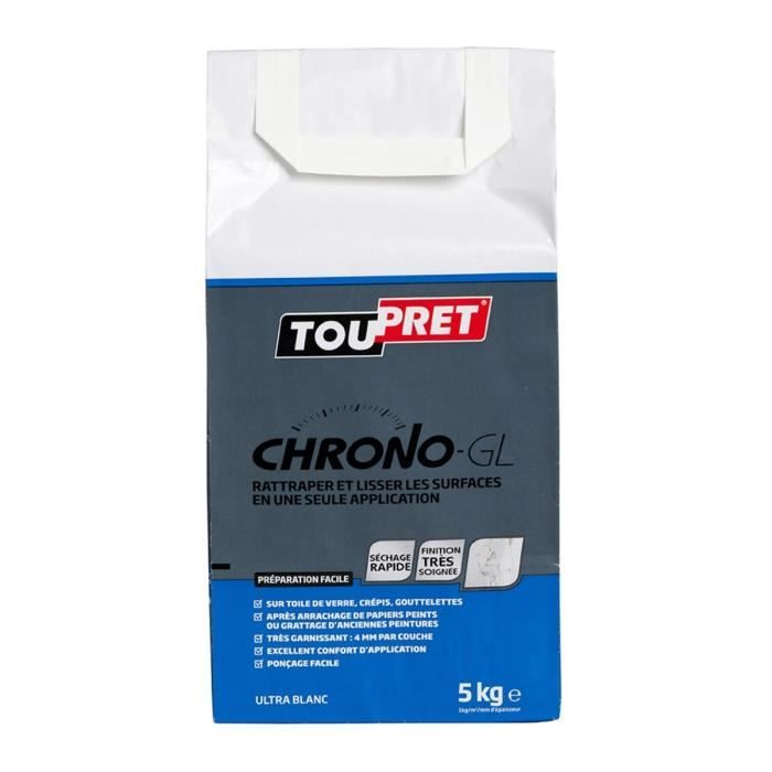 TOUPRET Enduit de lissage Chrono-GL en poudre 5 kg