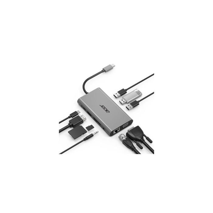 ACER Réplicateur de port 10 in 1 Type-C Dongle - USB-C - HDMI - GigE