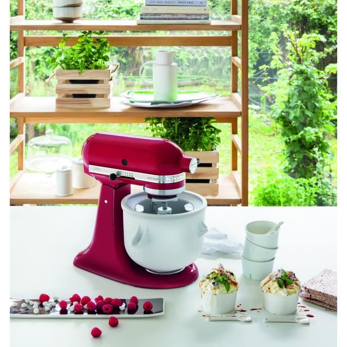 Pack KITCHENAID Robot pâtissier multifonction à tête inclinable de 4,8 L ARTISAN KitchenAid et Sorbetière