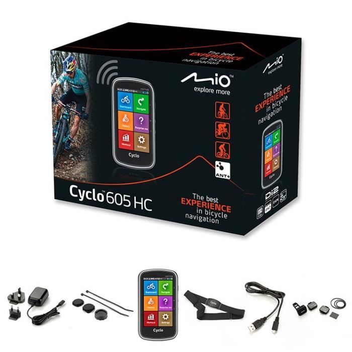 MIO GPS vélo 605 HC WEU - Processeur ARM Cortex-A7 - GPS Chipset U-blox 7 - Écran tactile 4\