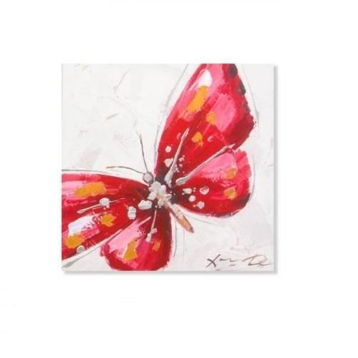 Paire De Tableaux Papillons Fleurs – Toile Grise Et Blanche – Déco Murale Zen Contemporaine