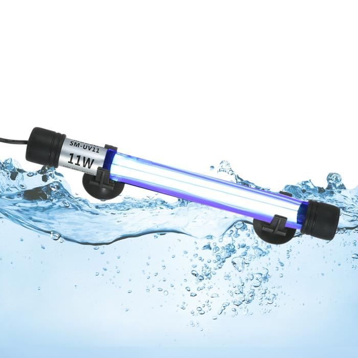 11W UV Lampe de Stérilisateur Aquarium Submersible Lumière Ultraviolet