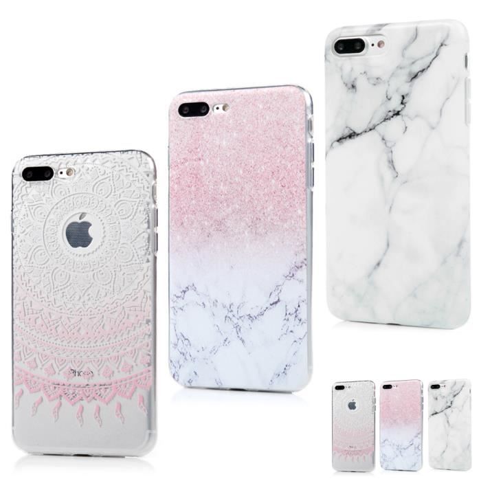 coque iphone 8 plus silicone rose pale