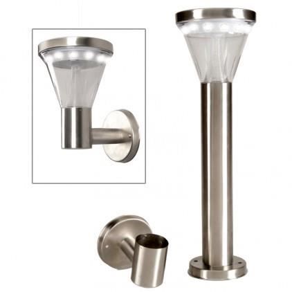 lampe solaire de jardin led - métal - Ø14 cm - achat / vente lampe