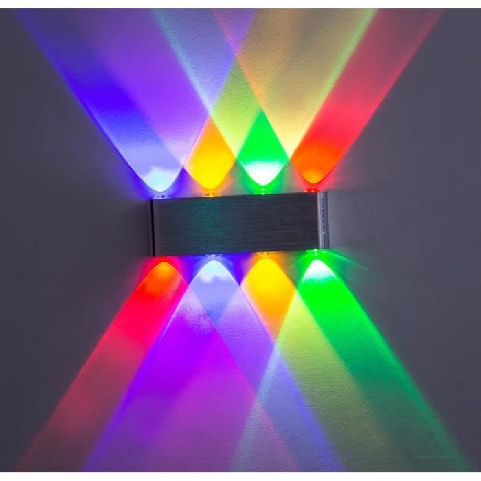 Applique Murale Led Multicolore 8W Mini Applique murale Lampe murale 8 LED mur intérieur en  Applique Murale Led Multicolore